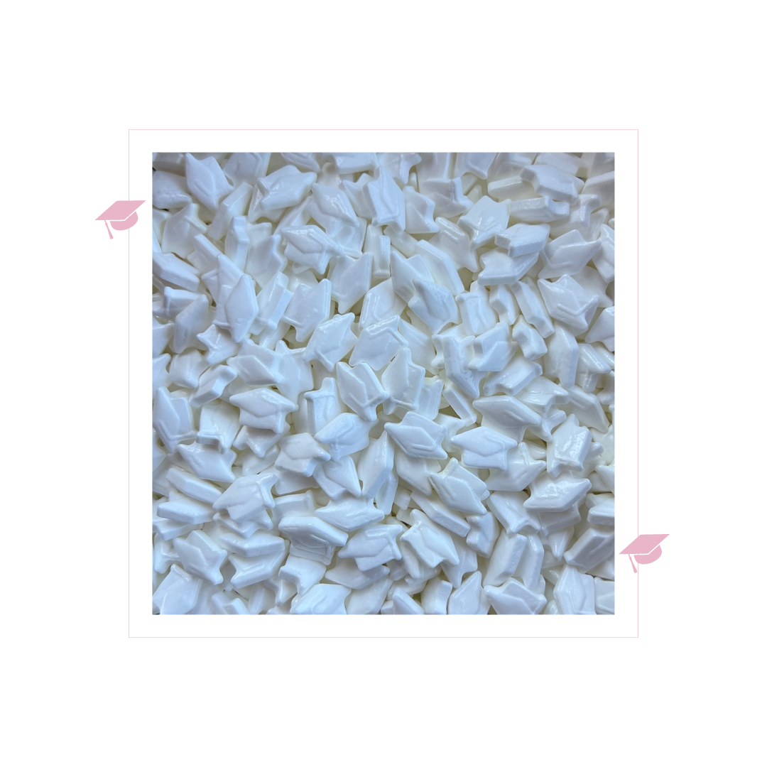 White Grad Caps