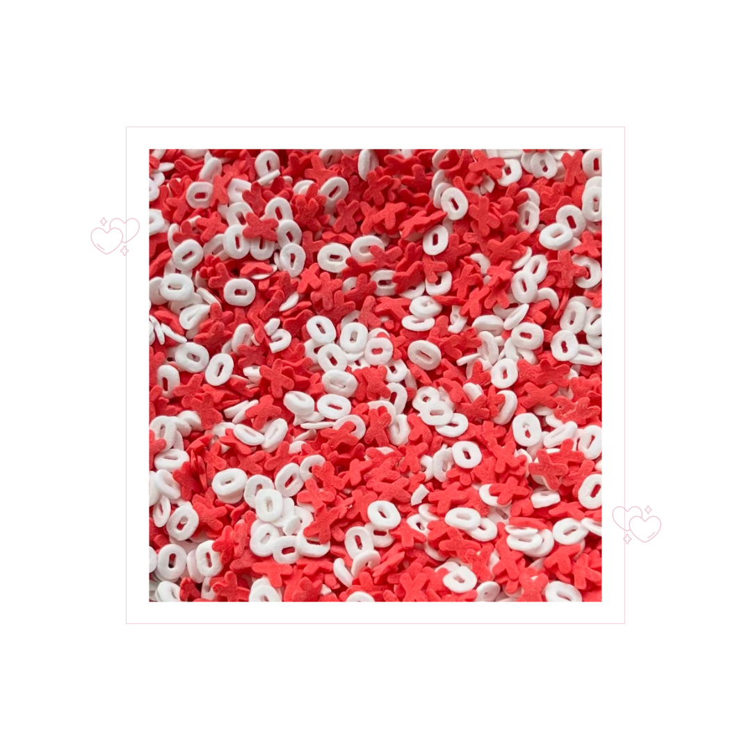 XOXO confetti (red X's & white O's )