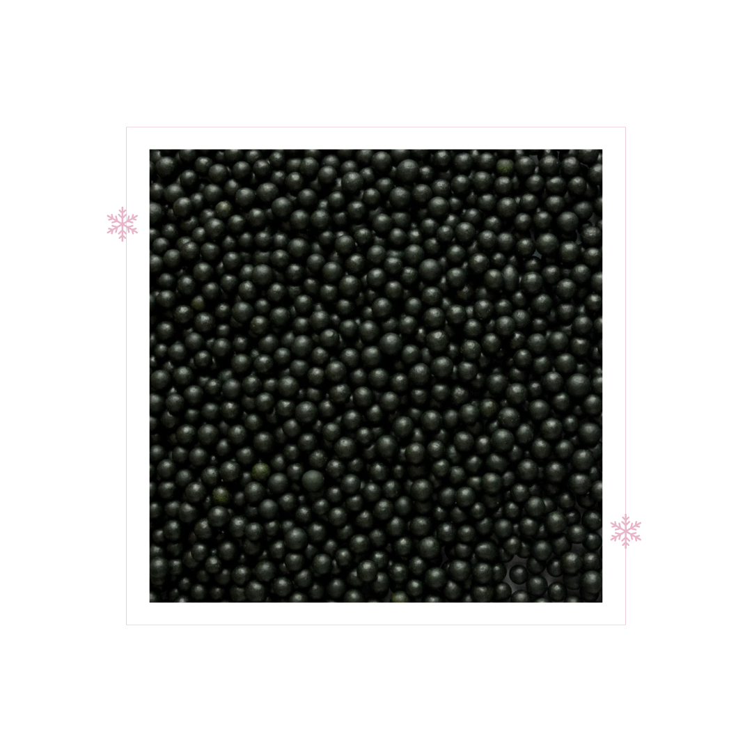 Coal (4mm black pearls)