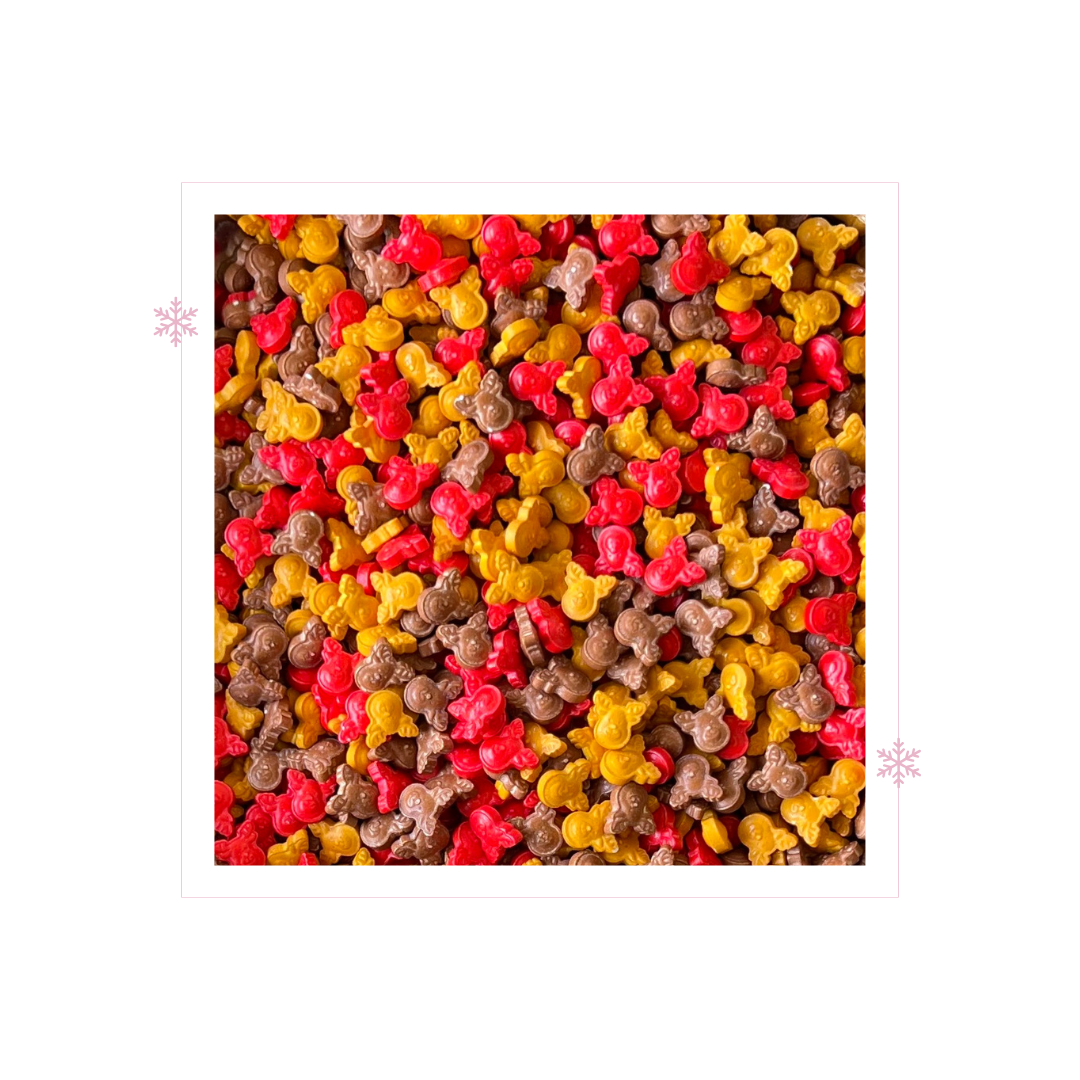 Reindeer Heads (red, caramel, & brown)