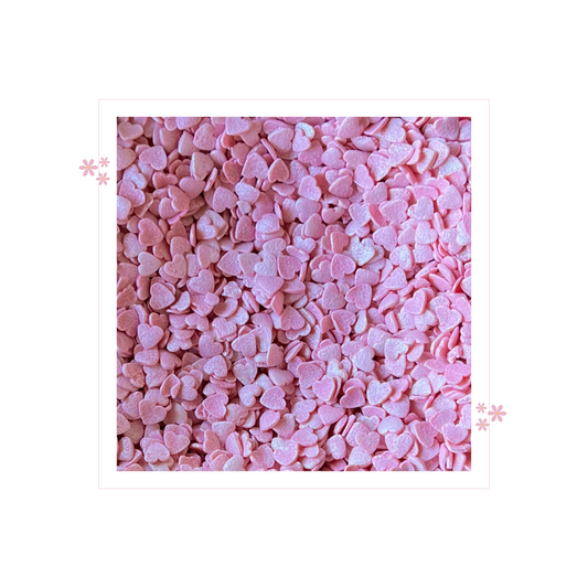 Pink Shimmer Hearts (confetti)