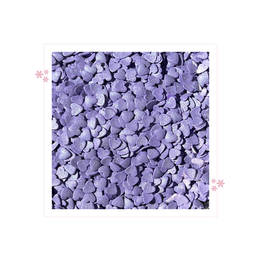 Purple Shimmer Hearts (confetti)